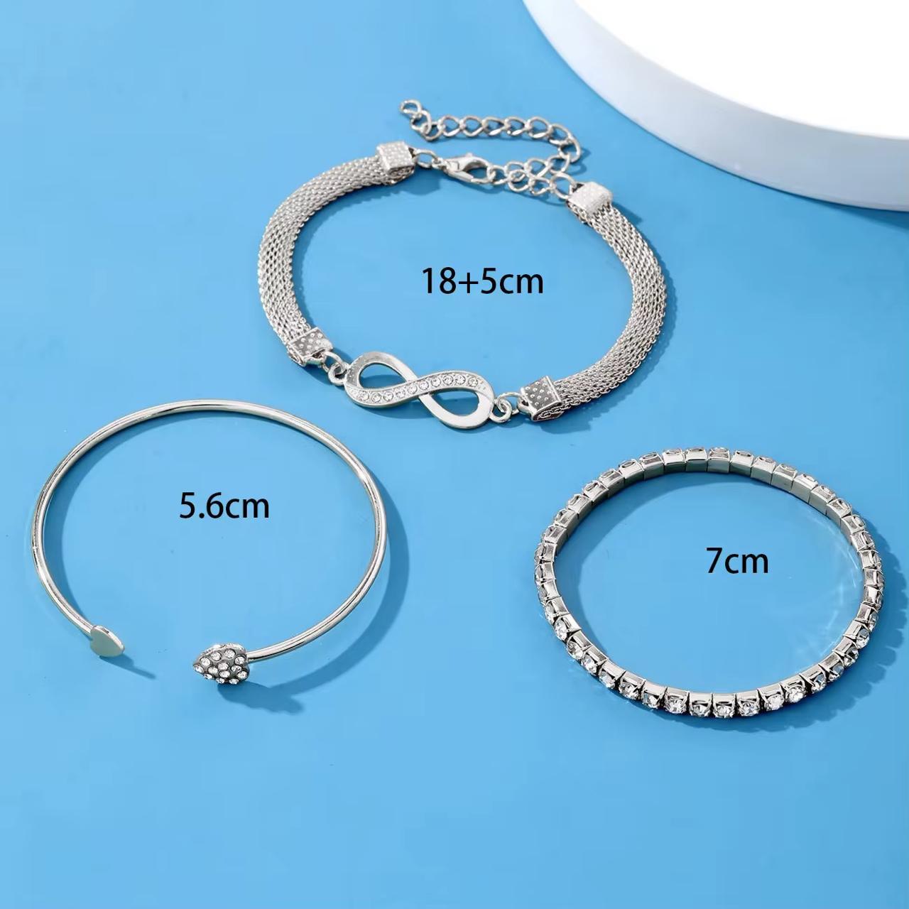 Juego de pulseras de 3 piezas modelo INFINITO