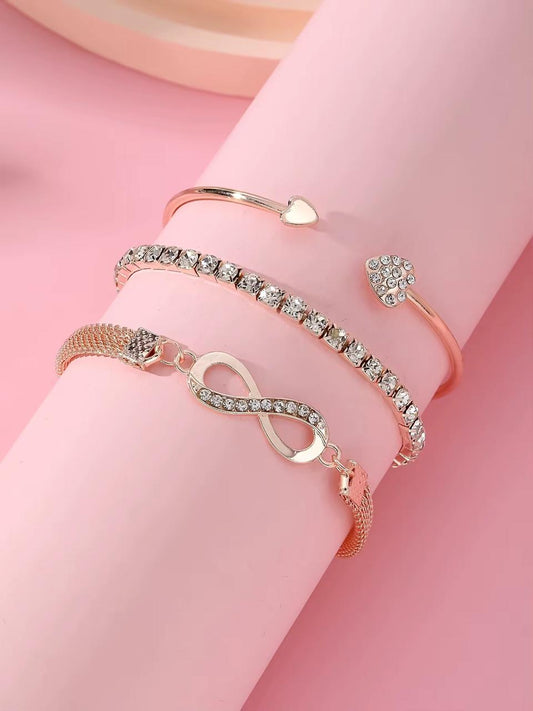 Juego de pulseras de 3 piezas modelo INFINITO